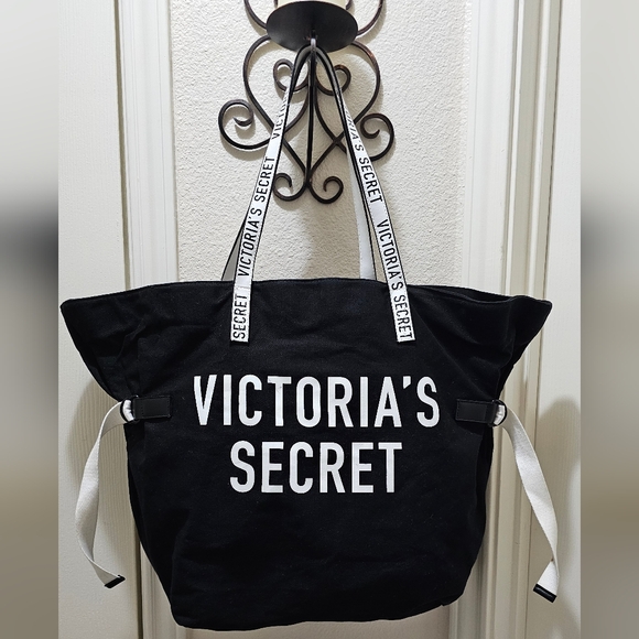 Victoria's Secret Handbags - Victoria's Secret Black and White Tote EUC